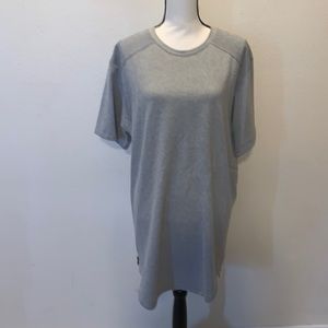 WCSP gray side zip detail casual shirt dress